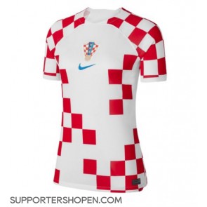 Kroatien Hemma Matchtröja Dam VM 2022 Kortärmad